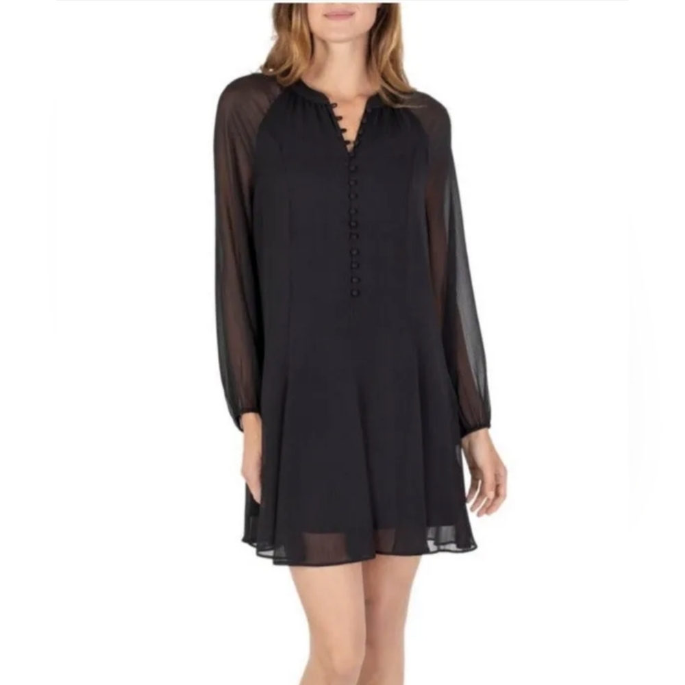 Joie Limited Edition Balloon Sleeve Dress Caviar